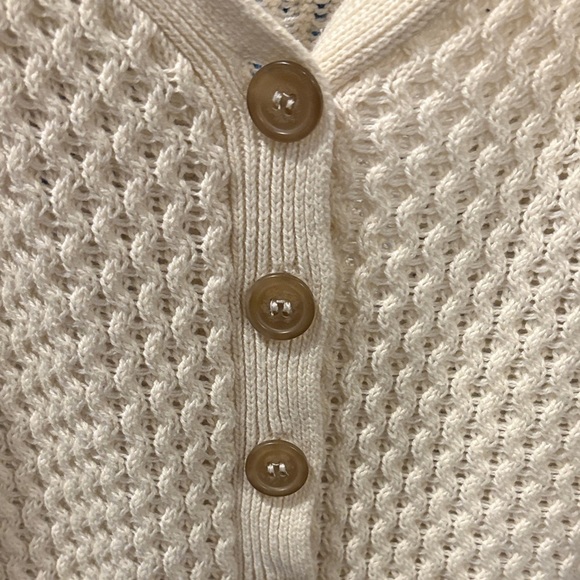 DKNY Cream Textured Button-Up Top - Picture 3 of 5